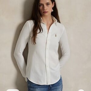 Polo by Ralph Lauren Women's White Button Down Shirt
